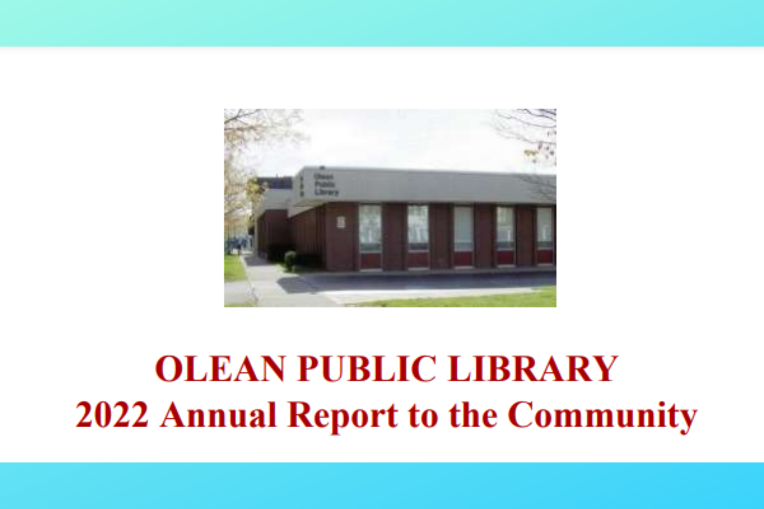 2022 Annual Report to the Community